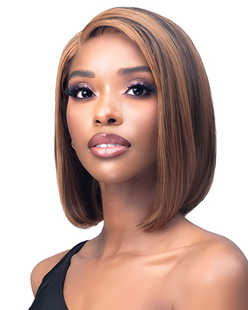 Sleek Straight Shoulder-Length Bob Wig – Natural Look with Side Part, Heat Resistant Synthetic Fiber