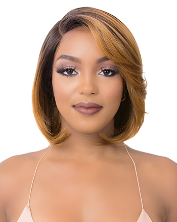 Sleek Ombre Bob Wig with Side Part for Women – Natural Straight Short Human Hair Style
