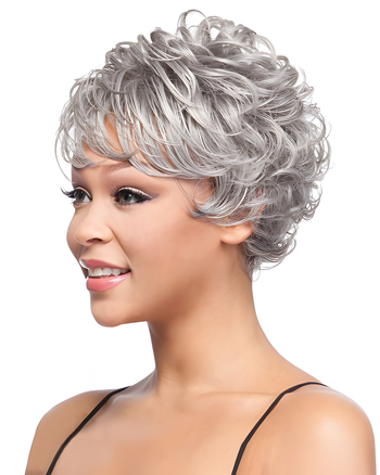 Short Silver Pixie Cut Wig with Layered Tousled Style for Women – Natural Volume Look
