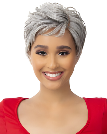 Short Silver Pixie Cut Wig for Women – Natural Look, Heat Resistant Synthetic Hair