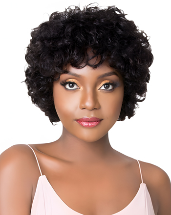Short Afro Curly Wig for Black Women – Natural Look, Soft Synthetic Hair, Heat Resistant, Full Volume