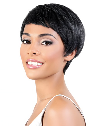 Short Pixie Cut Wig – Natural Black Synthetic Hair Wig for Women