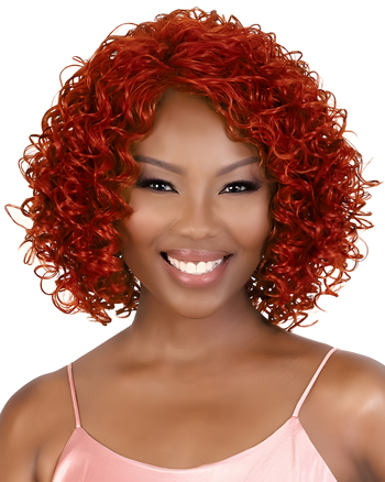 Short Curly Red Wig for Black Women – Vibrant Afro Kinky Synthetic Hair with Natural Volume