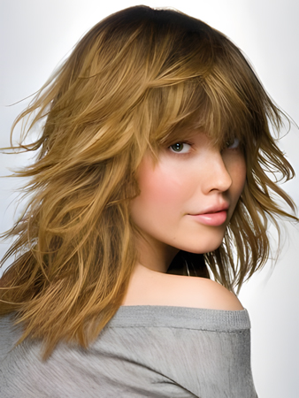 Popular Long Wavy Human Hair Lace Front Wig