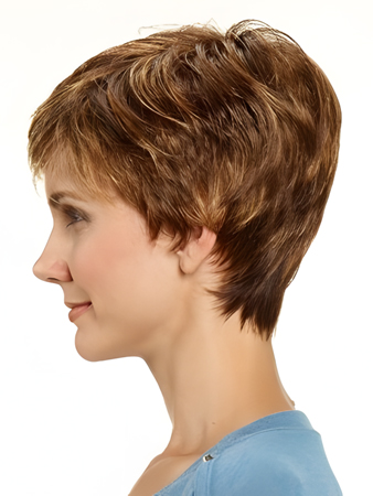 Short Capless Synthetic Straight Wig