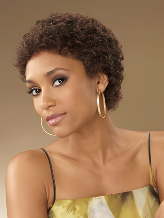 Classic Curly Short Capless African American Wig