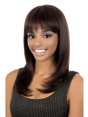 Capless Long Human Hair African American Wig