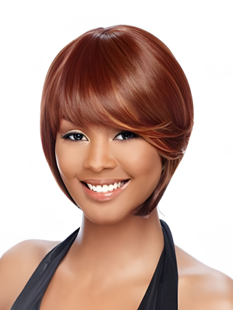 Bob Straight Short African American Wig