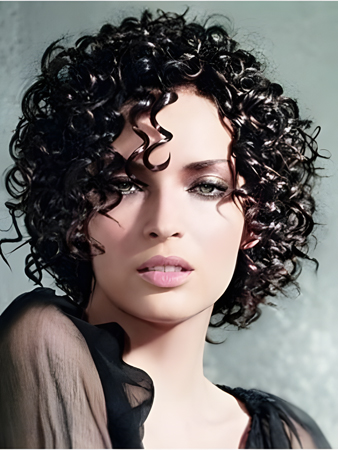 Popular Curly High Quality Synthetic Capless Wig