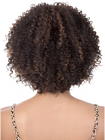 Natural Medium Curly African American Wig