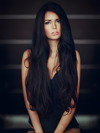 Human Hair Lace Front Wavy Wig