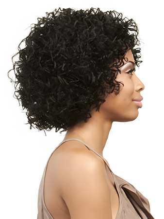 Muah Remy Human Hair Curly African American Wig
