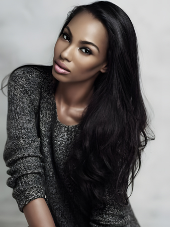 Natural Lace Front Synthetic Straight Wig