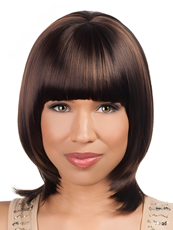 Popular Bob Silky Straight Chin Length African American Wig
