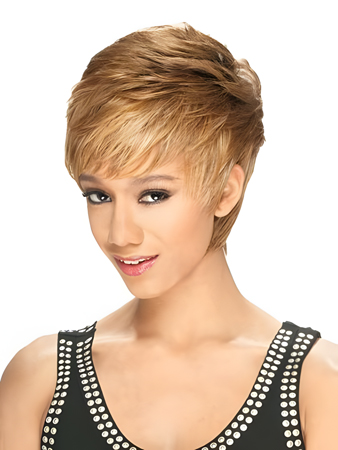 Impressive Short Straight Lace Front African American Wig