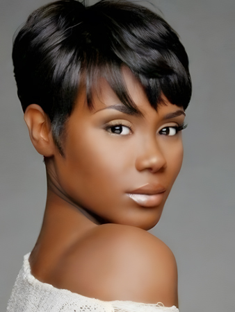 Durable Straight Synthetic Capless African American Wig