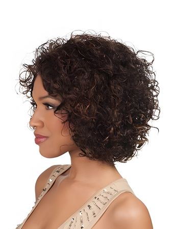 Medium Length Luscious Curly Lace Front African American Wig