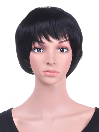 Smooth Layered Synthetic Short Bob Wig