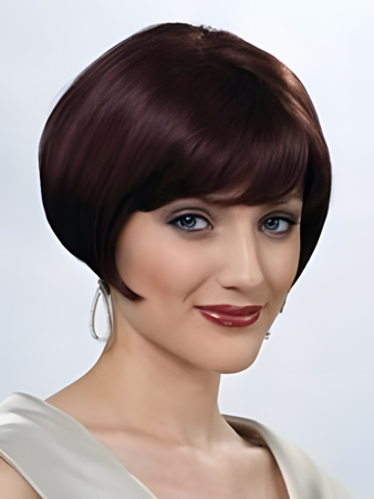 Elaborately Capless Straight Synthetic Bob Wig