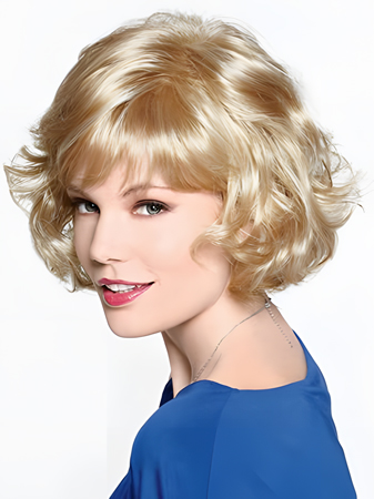 Bob Style Capless Wavy Short Synthetic Wig