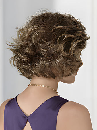 Bob Style Capless Wavy Short Synthetic Wig