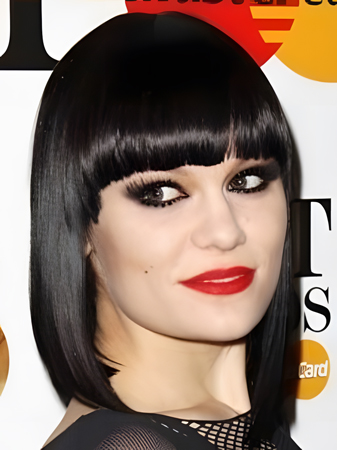 A Jessie J Style Top Quality Black Bob Celebrity Wig