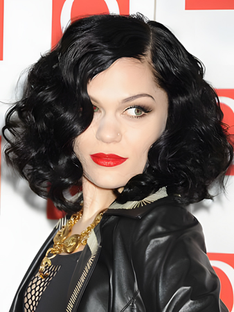 Jessie J Medium Synthetic Wavy Celebrity Wig