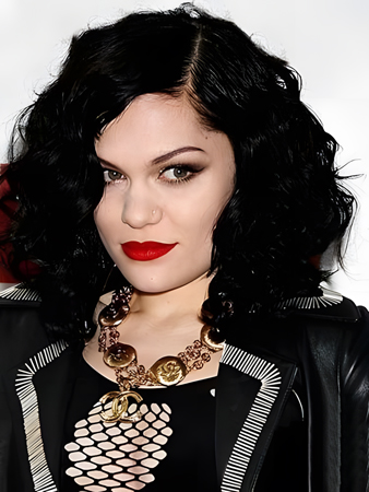 Jessie J Medium Synthetic Wavy Celebrity Wig