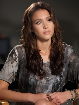 Hottest Jessica Alba's Graceful Synthetic Celebrity Wig