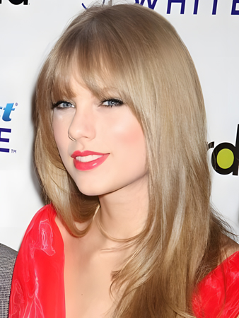 Taylor Swift Long Straight Blonde Synthetic Celebrity Wig