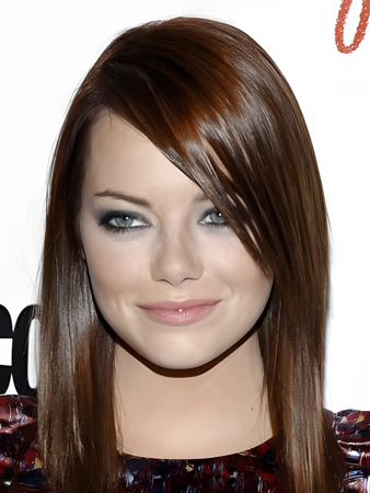 Emma Stone Straight Capless Remy Human Hair Celebrity Wig