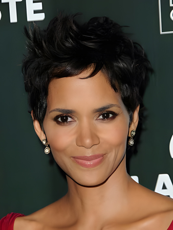 Halle Berry's Synthetic Short Wavy Hairstyle Wig