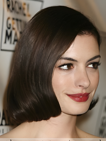 Anne Hathaway Charming Synthetic Straight Lace Front Wig