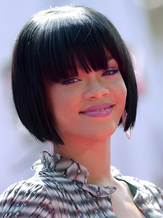 Rihanna Hairstyle Full Lace Celebrity Wig