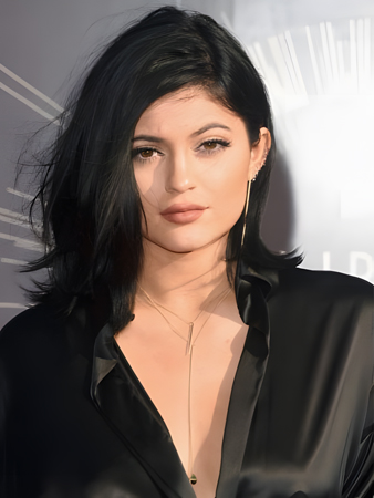 Kylie Jenner Concise Straight Human Hair Lace Front Wig