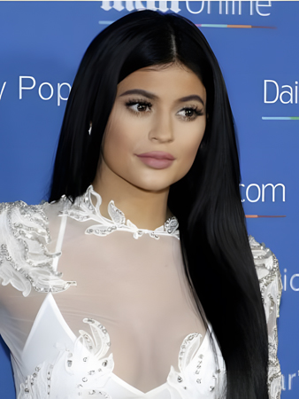 Kylie Jenner Stylish Straight Lace Front Human Hair Wig