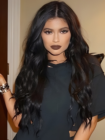 Kylie Jenner Fabulous Wavy Lace Front Human Hair Wig
