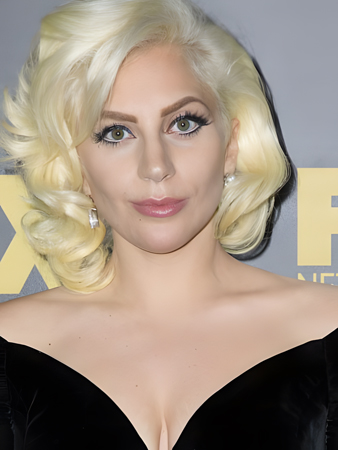 Lady Gaga Seductive Lace Front Human Hair Wavy Wig