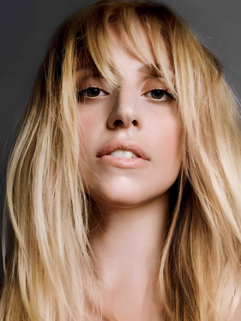 Lady Gaga Top Quality Human Hair Straight Capless Wig