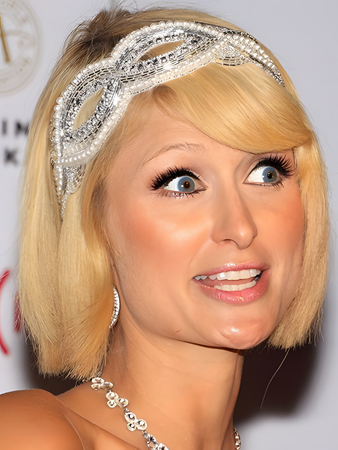 Paris Hilton Modern Lace Front Straight Synthetic Wig