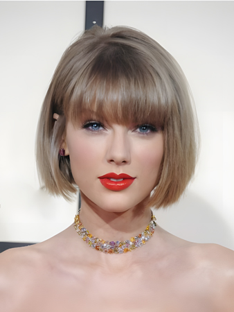 Taylor Swift Pretty Straight Capless Human Hair Wig