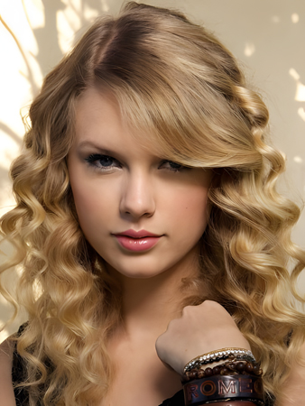 Taylor Swift Natural Wavy Lace Front Synthetic Wig