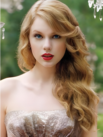 Taylor Swift Dazzling Wavy Lace Front Human Hair Wig