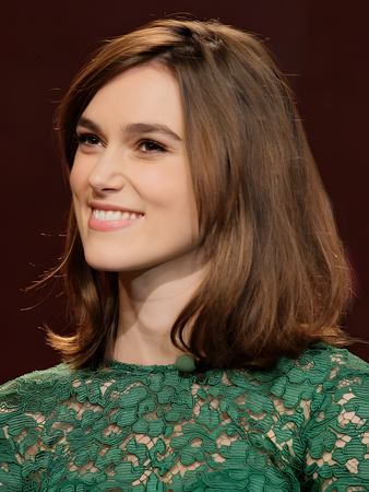 Pretty Keira Knightley Straight Lace Front Remy Human Hair Wig