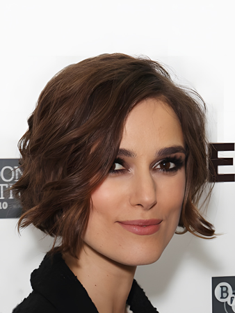 Nice Keira Knightley Wavy Lace Front Remy Human Hair Wig