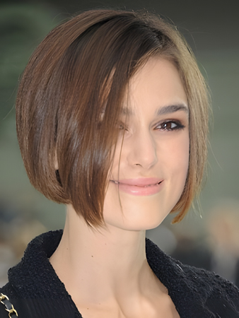 Fine Keira Knightley Straight Lace Front Synthetic Wig