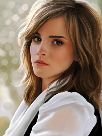 Elegant Emma Watson Wavy Lace Front Synthetic Wig