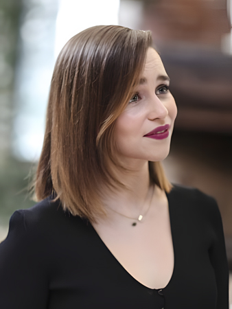 Attractive Emilia Clarke Straight Lace Front Remy Human Hair Wig