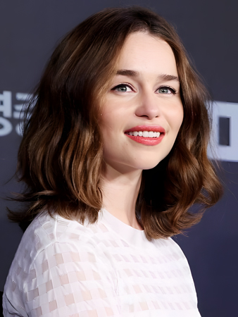 Marvelous Emilia Clarke Wavy Lace Front Remy Human Hair Wig