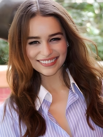 Prodigious Emilia Clarke Wavy Lace Front Remy Human Hair Wig